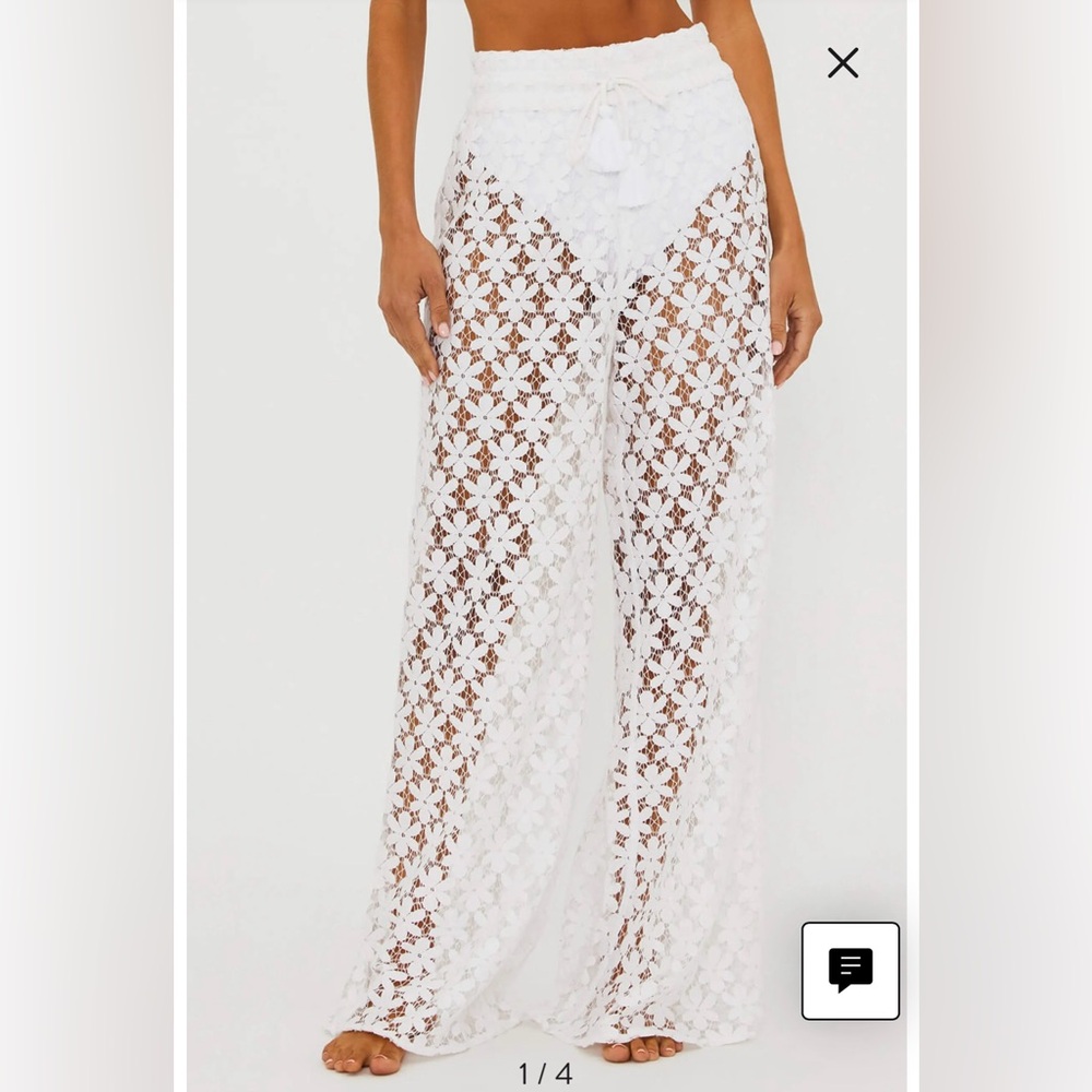 Beach Riot-Foster Wide Leg Lace Cover-Up Pants. Worn twice.
